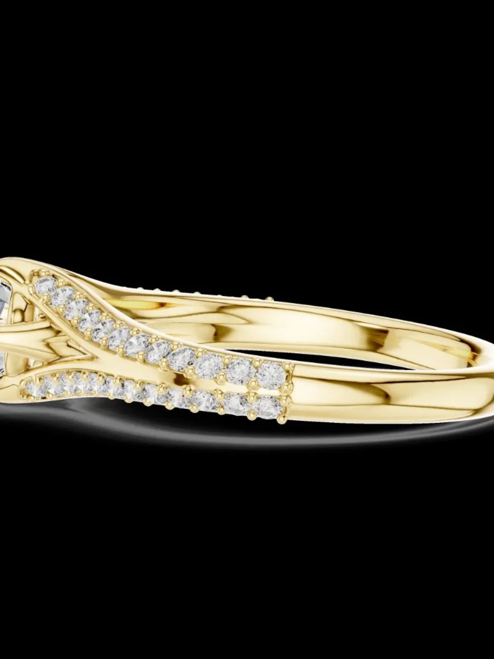 3ct Round Cut Lab Diamond Engagement Ring Split Shank Wedding Band Set IGI Cert